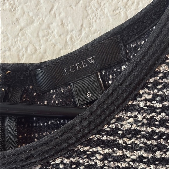 J. Crew 6 Black and White wool blend Sleeveless Dress - Picture 2 of 6